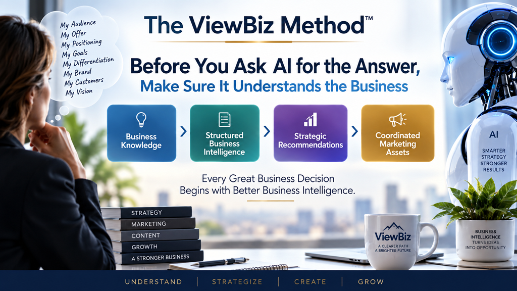The ViewBiz Method(TM): Before You Ask AI for the Answer, Make Sure It Understands the Business